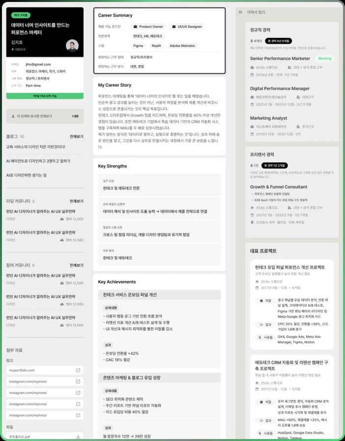 인사이트로 검증되는 프로필